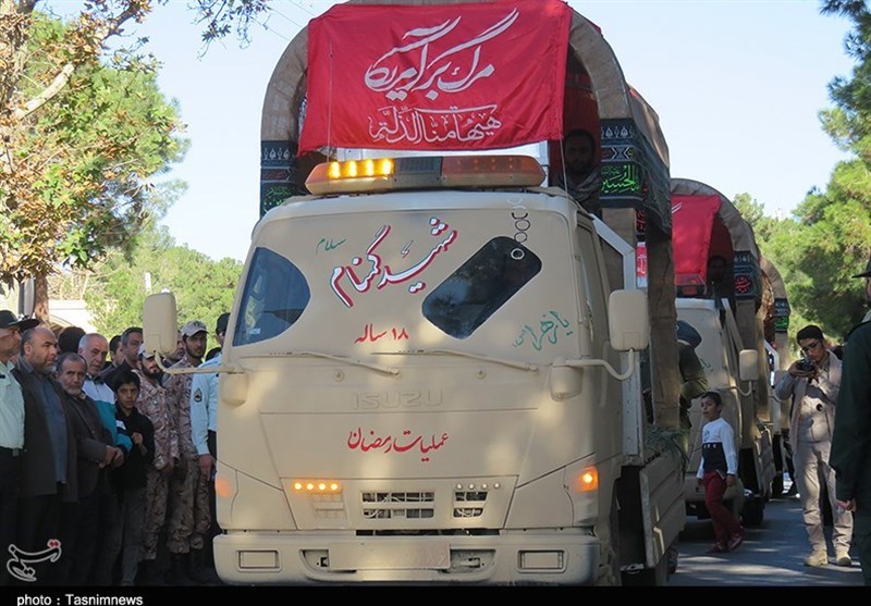 تشییع سه شهید گمنام در دامغان 27 مهر 96