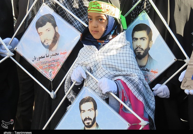 تشییع سه شهید گمنام در دامغان 27 مهر 96