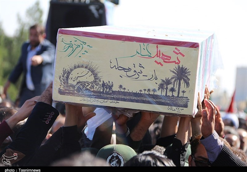 تشییع سه شهید گمنام در دامغان 27 مهر 96