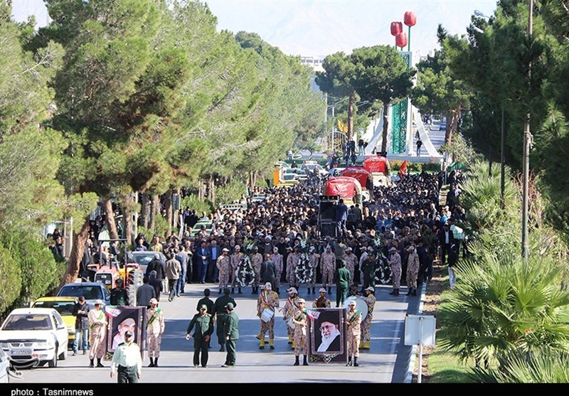 تشییع سه شهید گمنام در دامغان 27 مهر 96