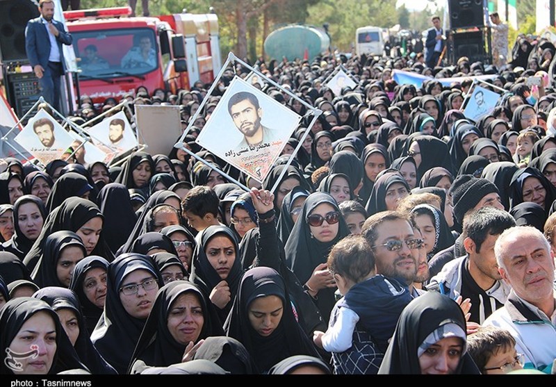 جلوه‌های ناب دلدادگی در آئین خاکسپاری 3 شهید گمنام دامغان به‌روایت تصویر