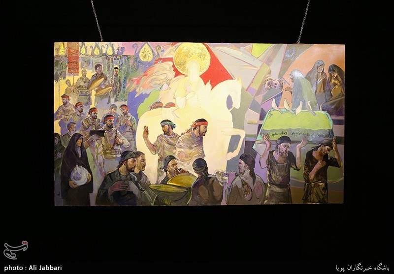 رونمایی تابلو یالثارات الحسین و نمایشگاه عکس میانمار و