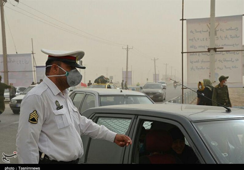 خدمت رسانی پلیس در مرزهای چذابه و شلمچه