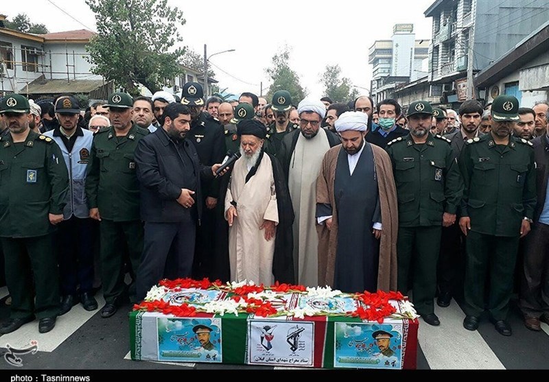 تشییع شهید میرحسینی در رشت