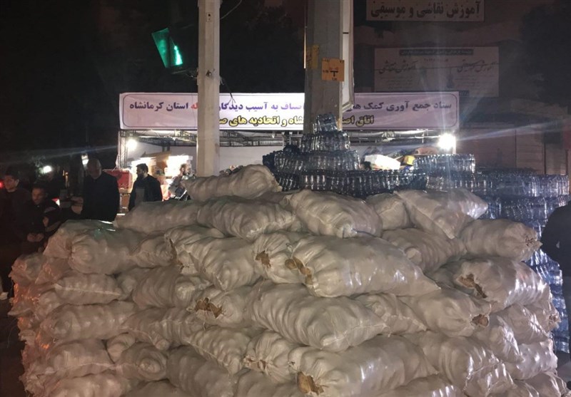 مردم کرمانشاه به یاری هم‌استانی‌های خود شتافتند