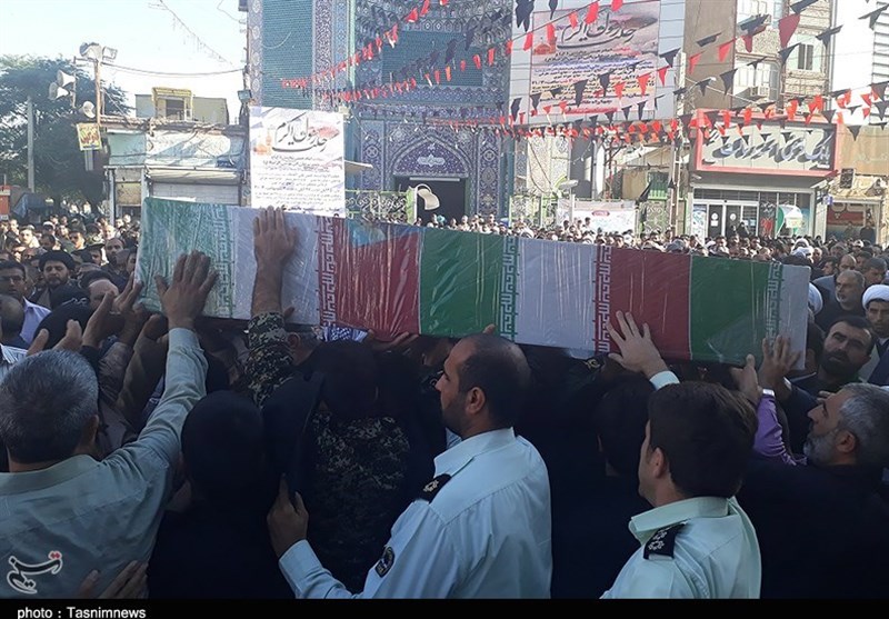 وداع با شهید مدافع حرم حبیب بدوی در اهواز