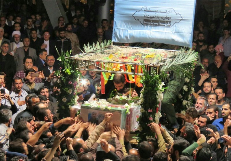 مراسم وداع با شهدای مدافع حرم در رشت