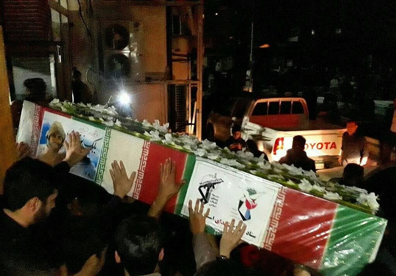 مراسم وداع با شهدای مدافع حرم در رشت