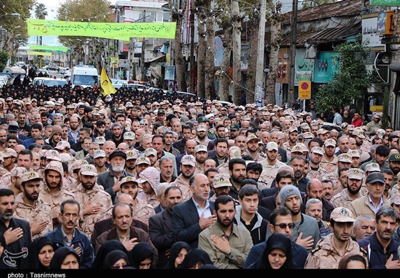 تشییع شهید نظری در رودسر