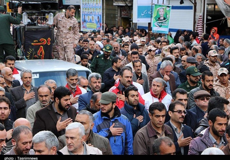 تشییع شهید نظری در رودسر