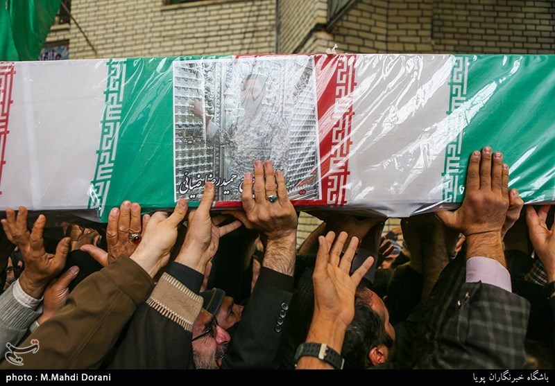 تشییع پیکر شهید مدافع حرم حمیدرضا ضیایی