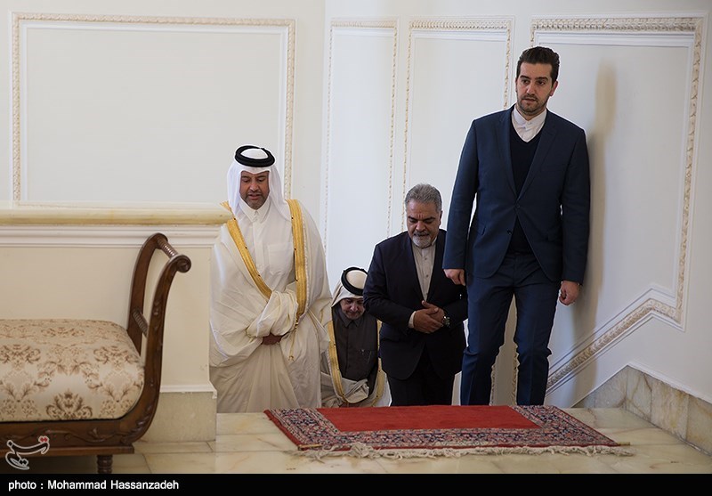 دیدار وزیر تجارت قطر با ظریف