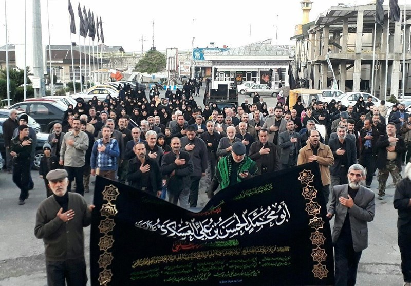 عزاداری مردم رشت در سوک امام حسن عسکری (ع)