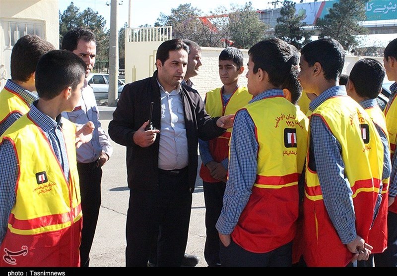 مانور زلزله در کاشان