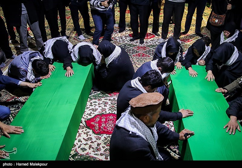 مراسم وداع با پیکر دو شهید مدافع حرم تیپ فاطمیون