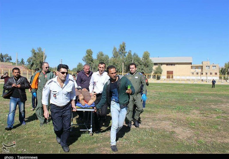 امدادرسانی هوایی به مصدومان حادثه تصادف در باغملک