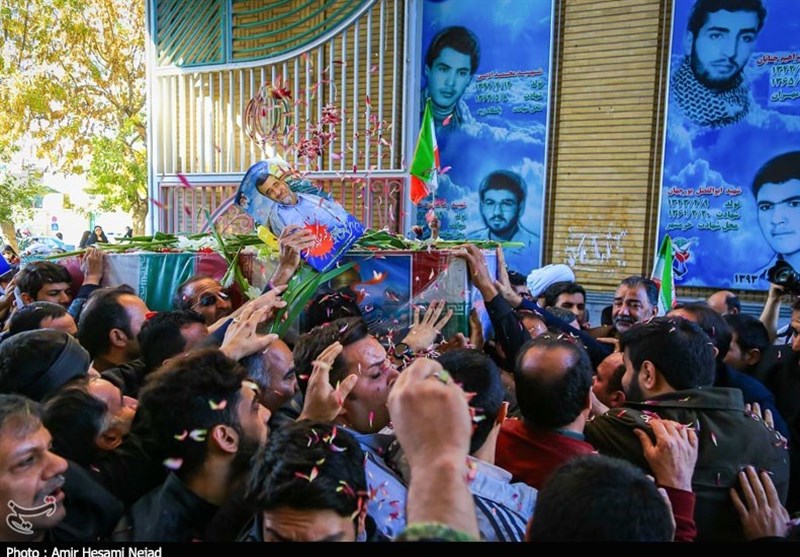 تشیع شهید مدافع حرم مجید عسکری