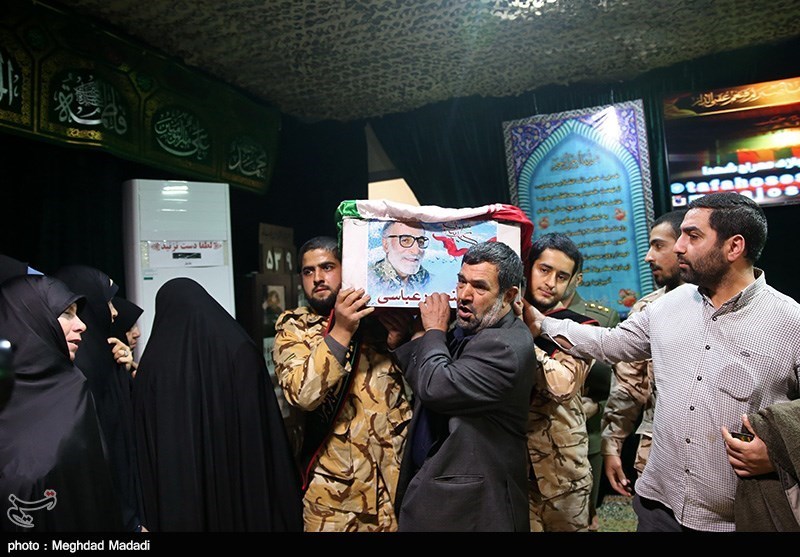 وداع با پیکر شهید مدافع حرم منصور عباسی