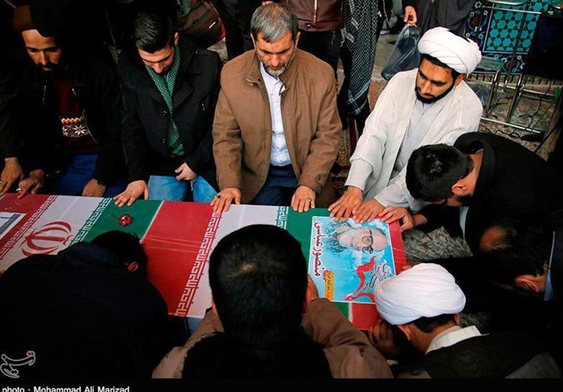 مراسم وداع با شهید مدافع حرم منصور عباسی