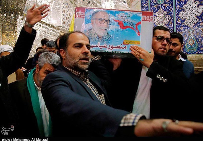 مراسم وداع با شهید مدافع حرم منصور عباسی