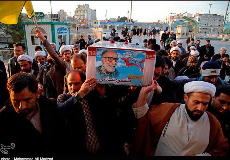 مراسم وداع با شهید مدافع حرم منصور عباسی