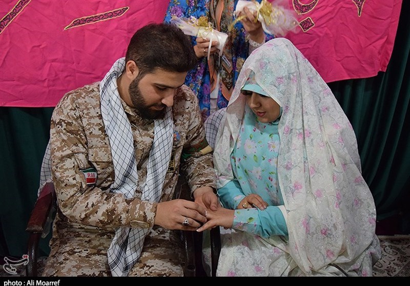  پیوند آسمانی زوج خوزستانی در معراج شهدای اهواز 