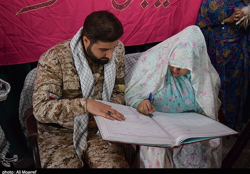  پیوند آسمانی زوج خوزستانی در معراج شهدای اهواز 