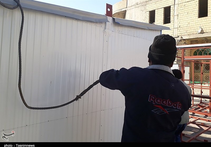 ارسال کانکس‌های اهدایی مردم اهواز به سرپل‌ذهاب 