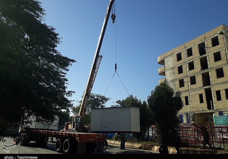 ارسال کانکس‌های اهدایی مردم اهواز به سرپل‌ذهاب 