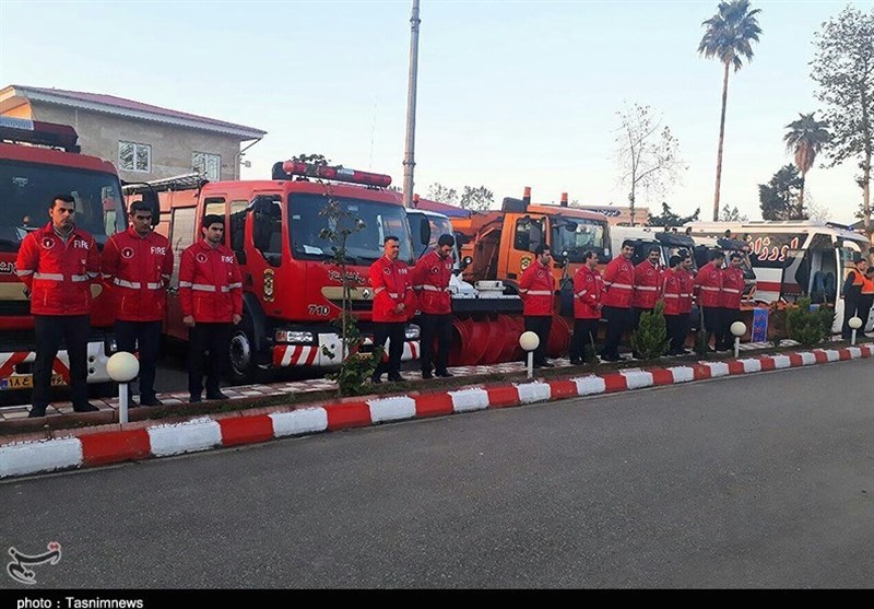 مانور زمستانی نیروهای امدادی در گیلان