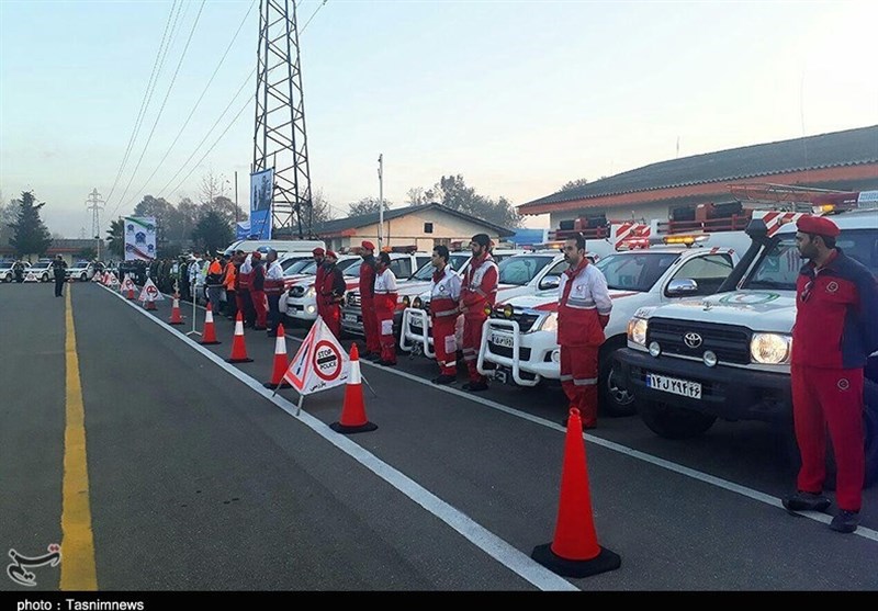 مانور زمستانی نیروهای امدادی در گیلان