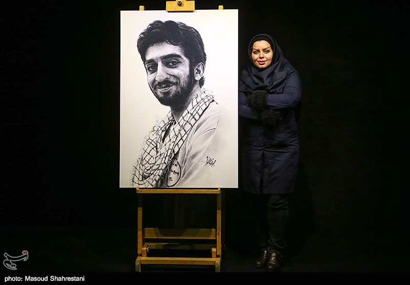رونمایی از نقاشی شهید محسن حججی