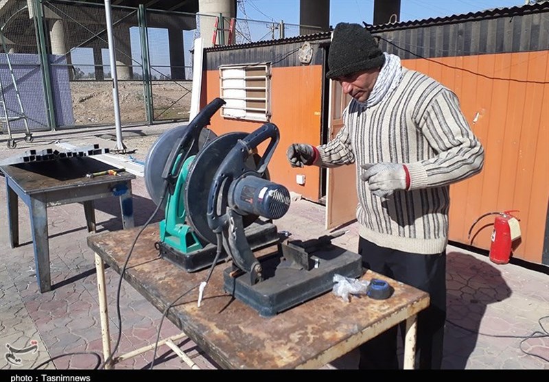 ساخت کانکس برای زلزله‌زدگان کرمانشاه در اهواز 