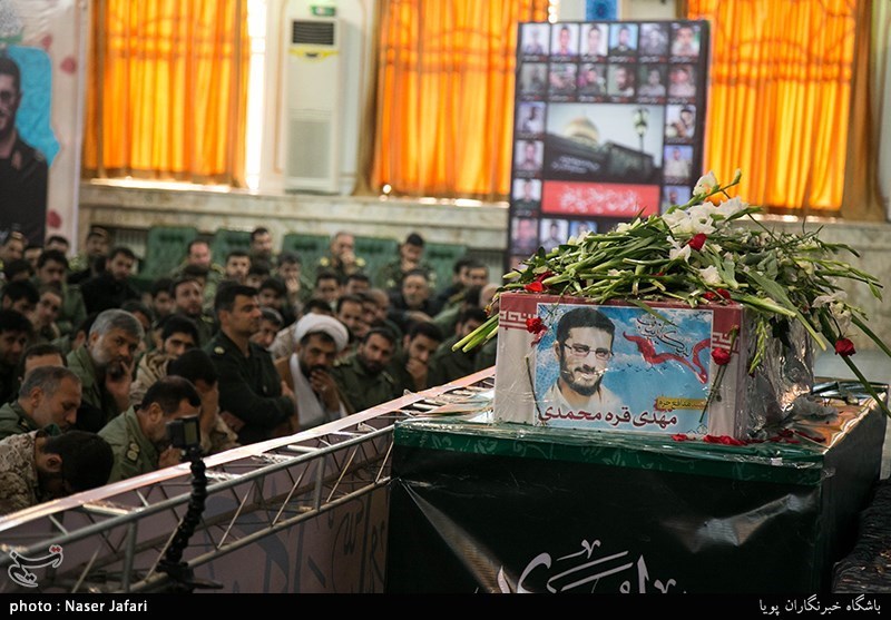 پیکر شهید مدافع حرم مهدی قره محمدی