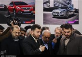 بازدید علی لاریجانی رئیس مجلس شورای اسلامی از خط تولید محصولات شرکت ایران خودرو