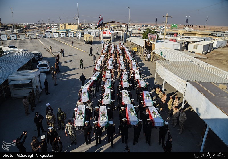 ورود پیکر 55 شهید دوران دفاع مقدس به کشور- خوزستان
