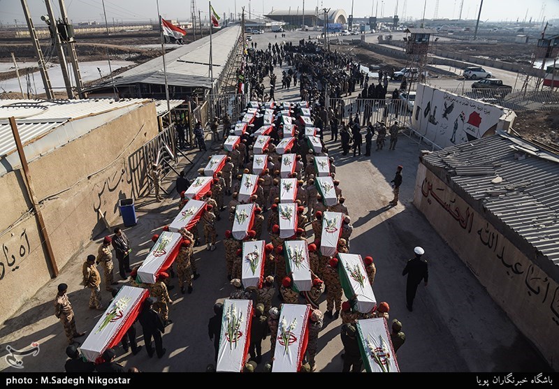 ورود پیکر 55 شهید دوران دفاع مقدس به کشور- خوزستان