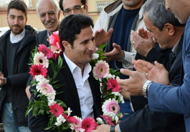 آیین استقبال از غلامرضا عبدی مراغه ای داوربین المللی سپک تاکرا اعزامی به مسابقات تایلند به روایت تصویر