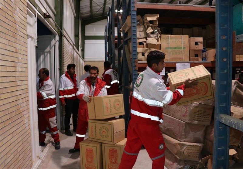 امدادرسانی به مردم زلزله زده کوهبنان توسط نیروهای جمعیت هلال احمر 