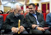 محمدعلی موحد، مصحح مثنوی و عضو پیوسته فرهنگستان حجت الله ایوبی در مراسم رونمایی از کتاب تصحیح مثنوی معنوی