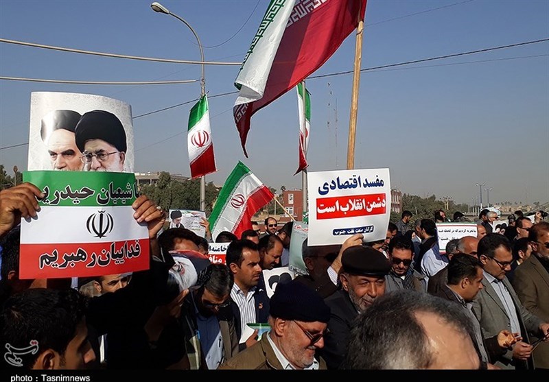 راهپیمایی شکوه وحدت مردم اهواز در 13 دی ماه سال 1396