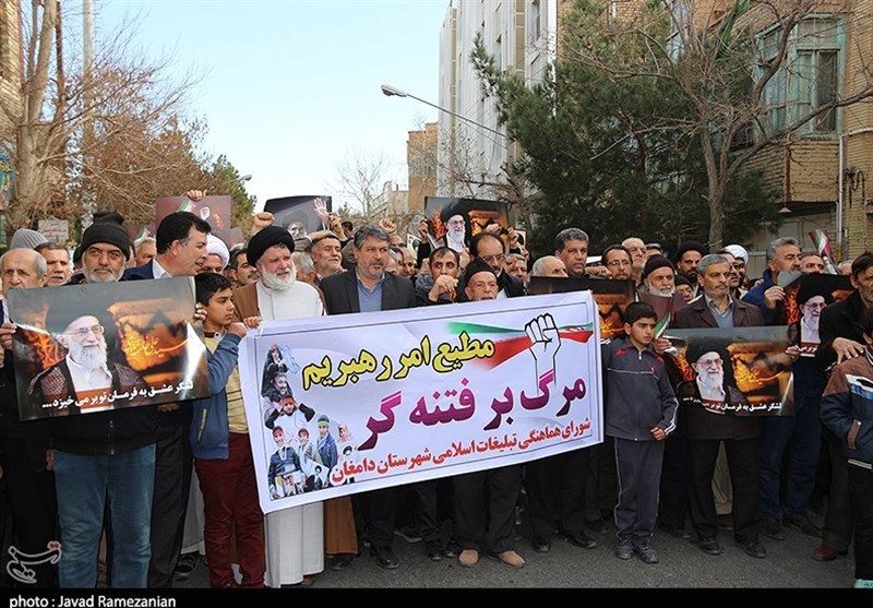 راهپیمایی مردم دامغان در محکومیت اغتشاشات اخیر-15 دی 96