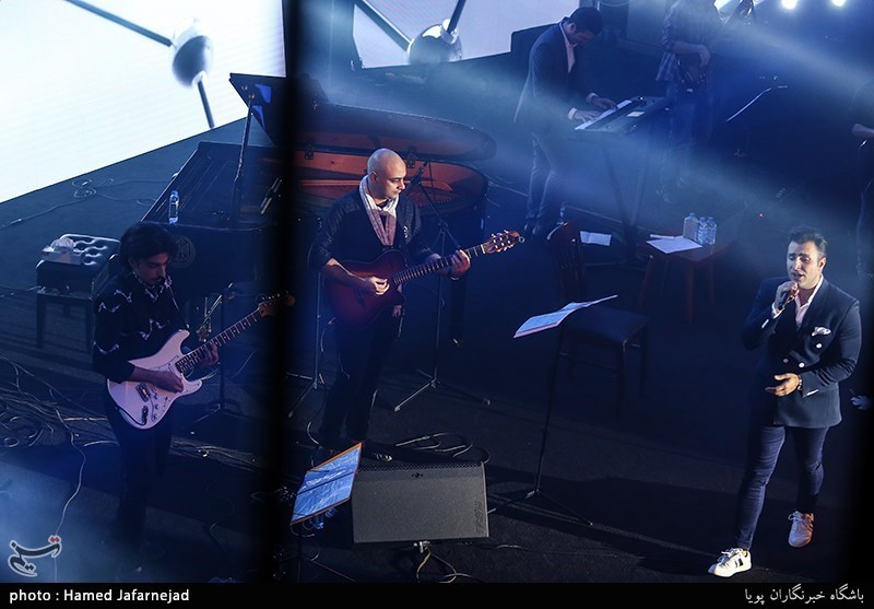 کنسرت موسیقی علیرضا طلیسچی خواننده پاپ در نهمین شب سی و ششمین جشنواره موسیقی فجر
