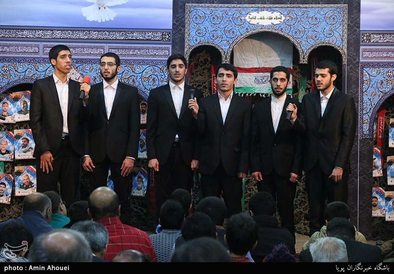 مراسم یادبود شهدای مدافع حرم در حسینیه محب الشهدا