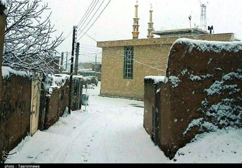 بارش برف در استان مرکزی- شهرستان ساوه