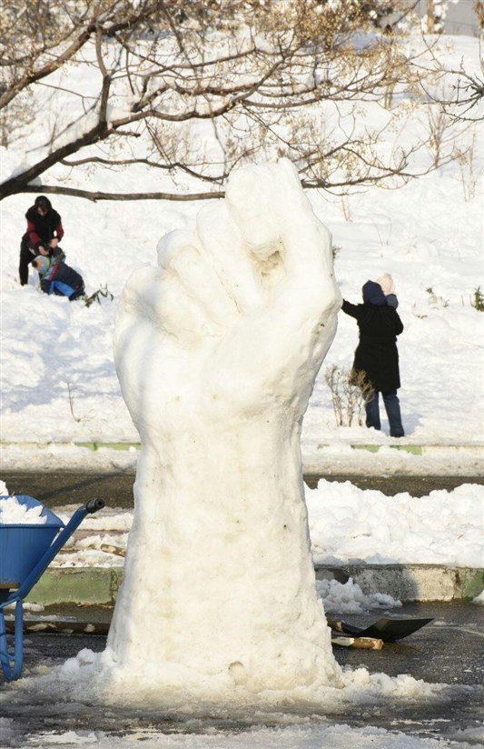 جشنواره مجسمه‌‌های برفی در بوستان پردیسان