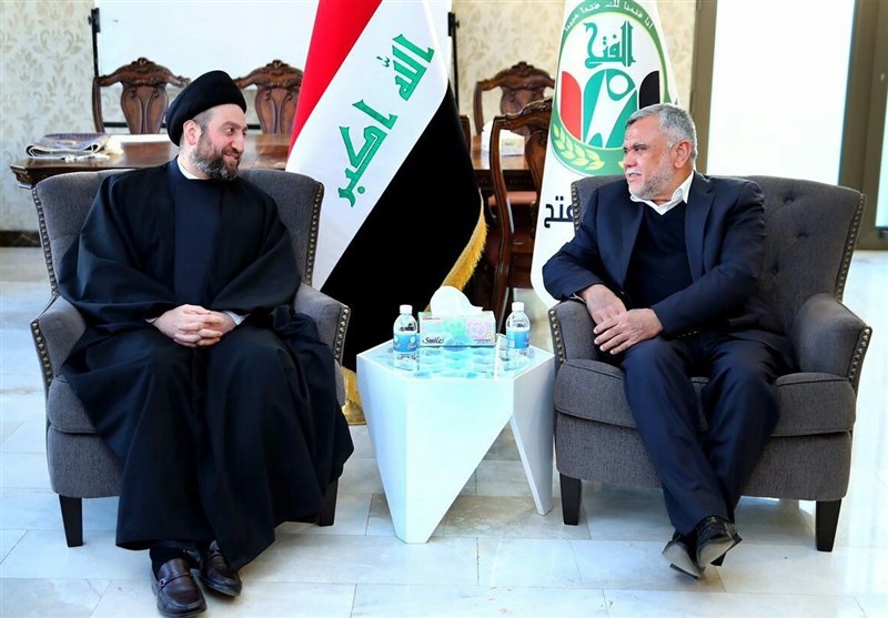 دیدار حکیم و عامری؛ تاکید بر ایجاد فضای مناسب برای رقابت‌های انتخاباتی