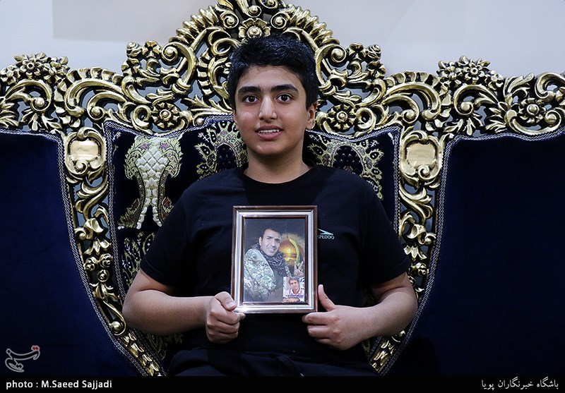 فرزند  شهید مدافع محمدتقی ارغوانی