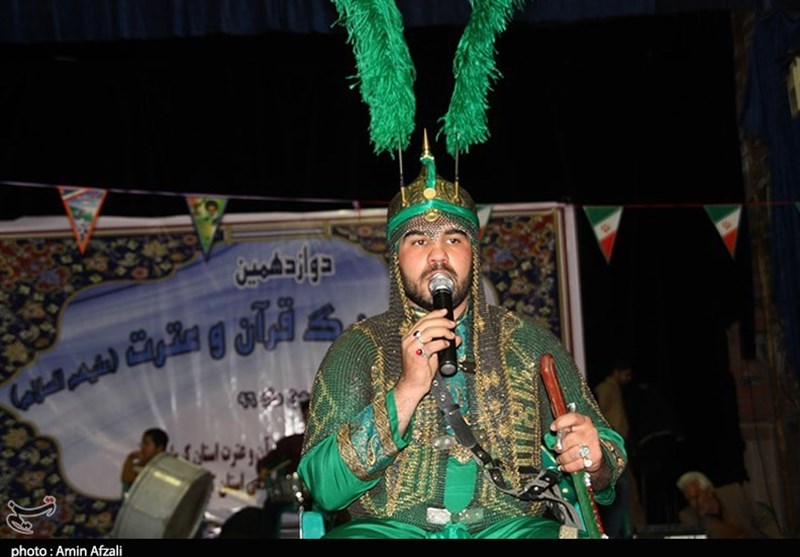 برگزاری آئین تعزیه‌خوانی در نمایشگاه قرآن کریم استان کرمان 