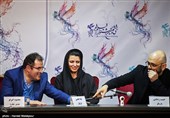 حبیب رضایی و لیلا حاتمی در نشست خبری فیلم "بمب یک عاشقانه" - سی‌وششمین جشنواره فیلم فجر